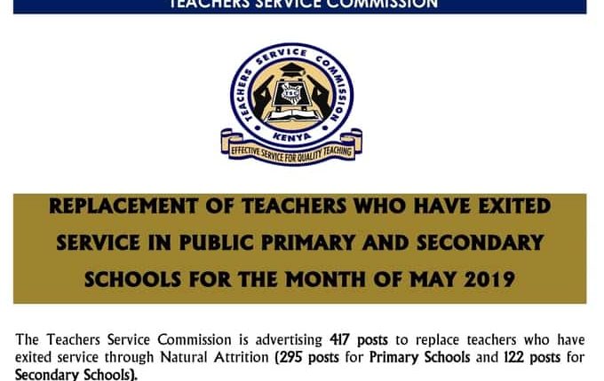TSC teacher jobs for June 2019
