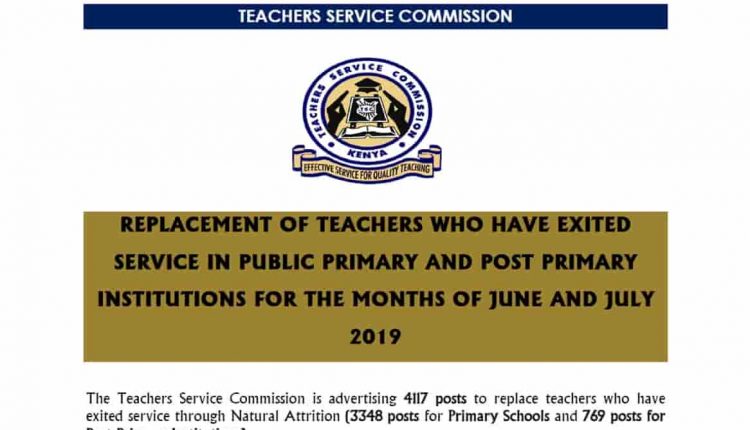 TSC September Teacher Replacements