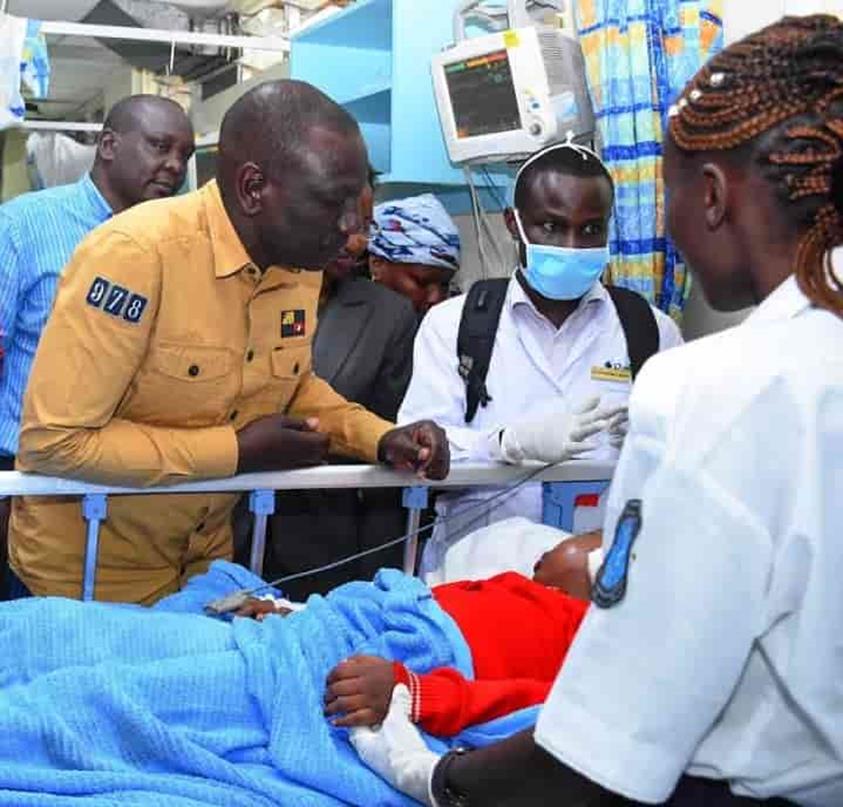 Dp Ruto visits injured pupils