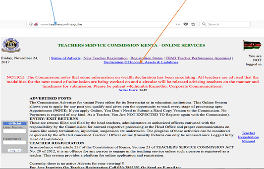 2021/2022 TSC Wealth Declaration Procedure