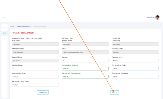  TSC Wealth Declaration