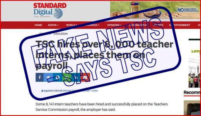 TSC Officially Slams Report by Standard Media on Hiring Intern Teachers on Permanent Terms