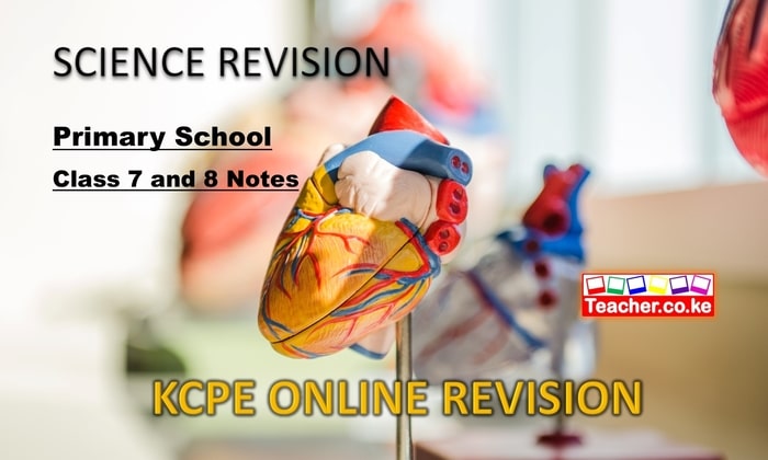 Primary Science Online Revision Class 7-8 Notes, Primary KCPE Online Revision,