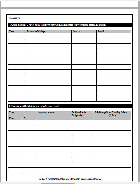 All Teachers Service Commission (TSC) Forms and Downloads - Teacher.co.ke