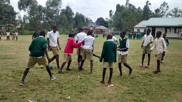 Students Playing during games time in a Kenyan school
