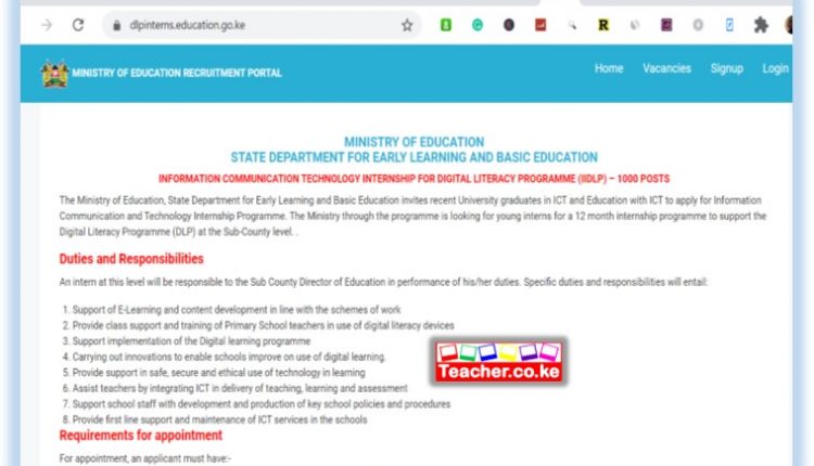 Government Advertises 1,000 ICT Internship Vacancies for Teachers