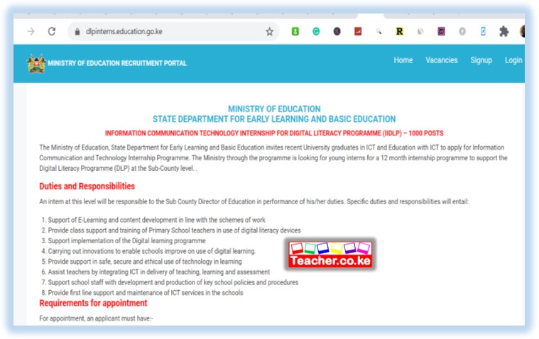Government Advertises 1,000 ICT Internship Vacancies for Teachers