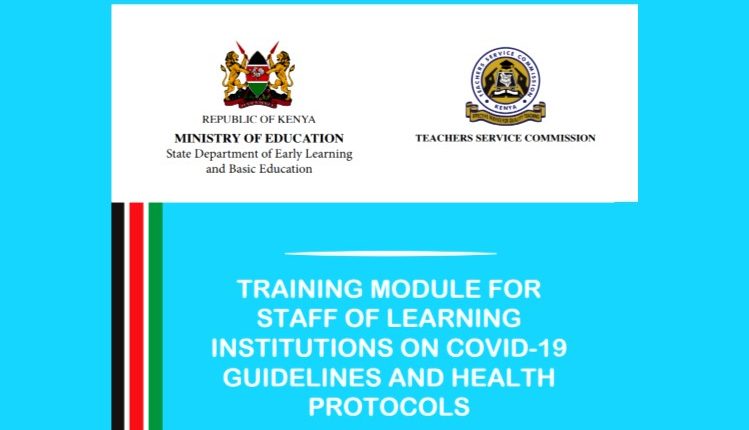 TSC Training Module for Staff of learning institutions on COVID-19 guidelines and Health Protocols