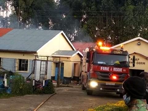 Kimulot Boys High School on Fire