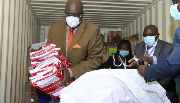 Education Cabinet Secretary Prof. George Magoha Supervising the Distribution of KCSE Examination Papers at Kisumu Central Storage on 6th April 2020. (Photo/Courtesy)