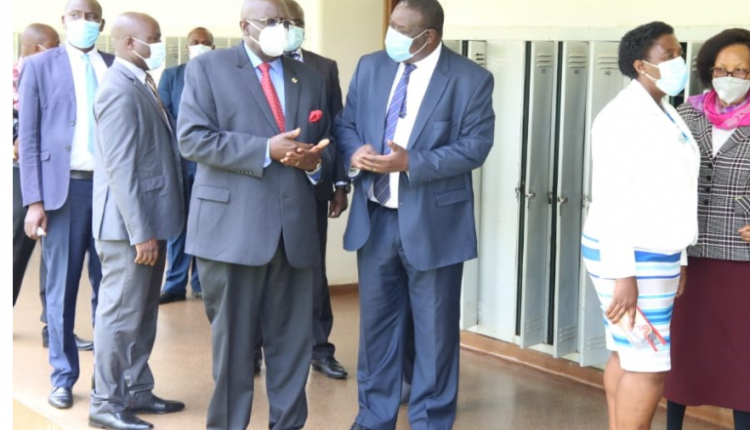 Cabinet Secretary for Education alongside other stakeholders