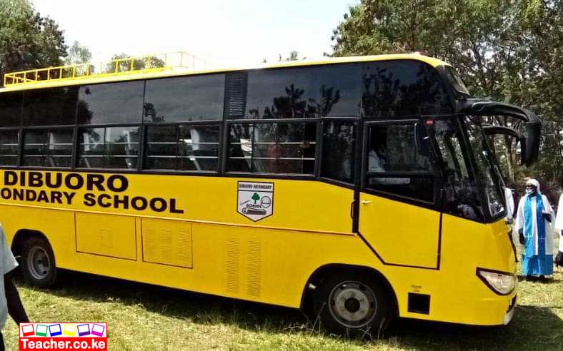 Dibuoro Secondary School's new school bus bought back in 2020