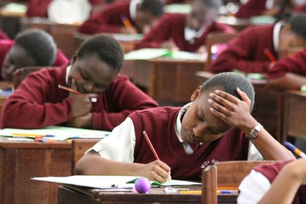 Students sitting for their national examinations