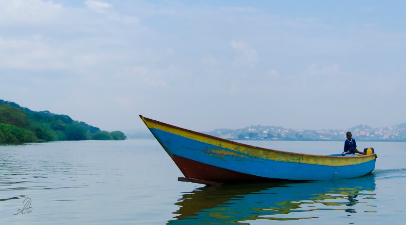 A boat in Lake Victoria