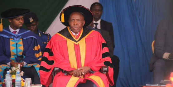 Cabinet Secretary for Education Ezekiel Machogu during the graduation ceremony held at Meru University