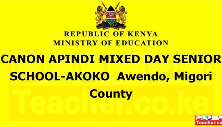 Canon Apindi Mixed Day Senior School-Akoko - Migori