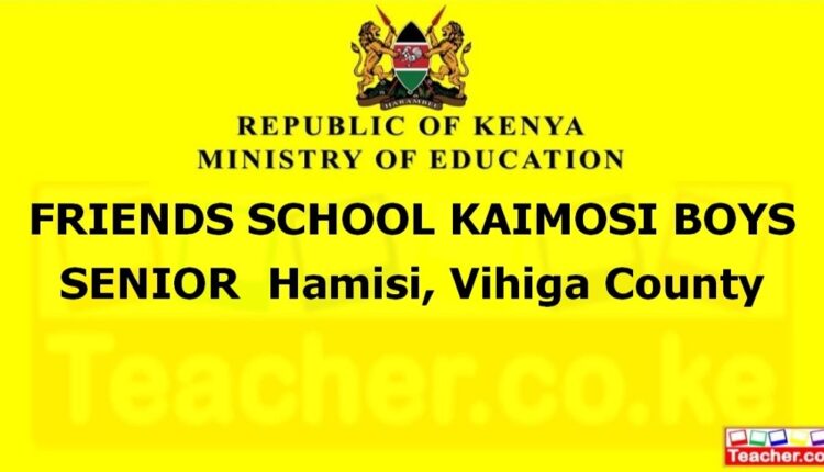 Friends School Kaimosi Boys Senior - Vihiga