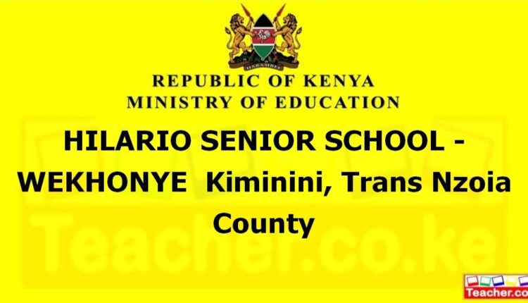 Hilario Senior School - Wekhonye - Trans Nzoia