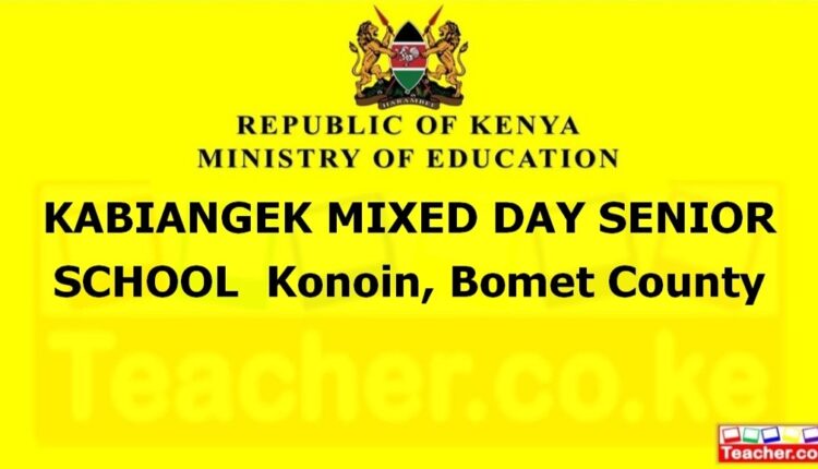 Kabiangek Mixed Day Senior School - Bomet