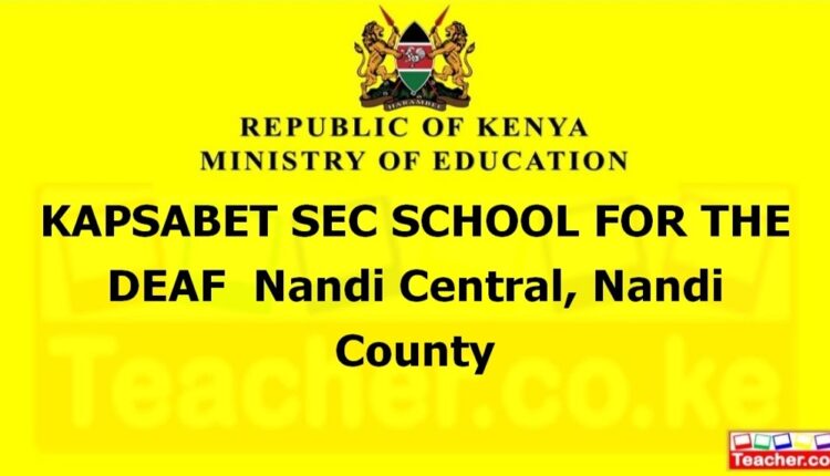 Kapsabet Sec School For The Deaf - Nandi