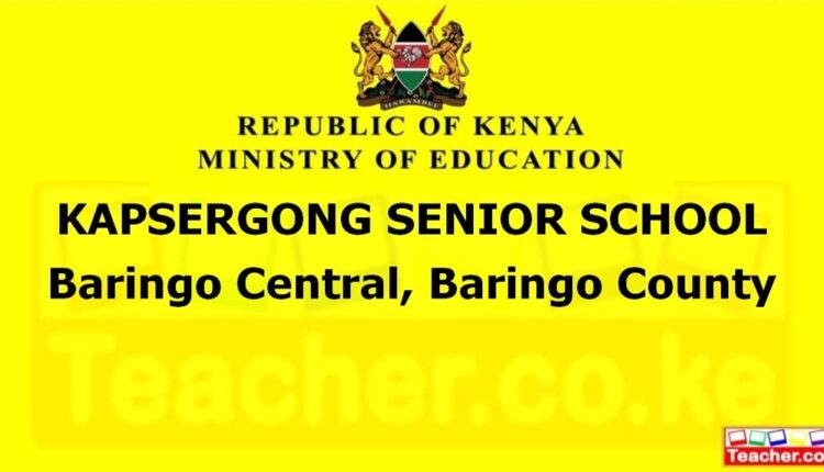 Kapsergong Senior School - Baringo
