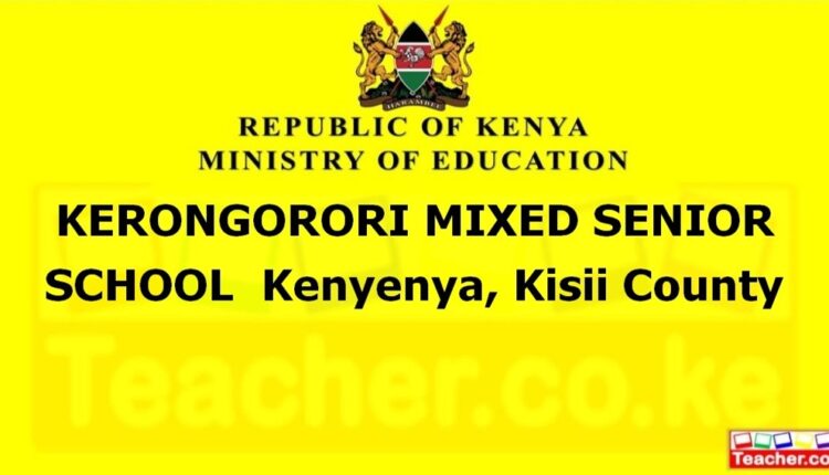 Kerongorori Mixed Senior School - Kisii
