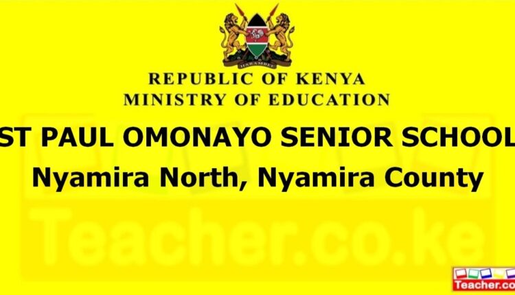 St Paul Omonayo Senior School - Nyamira