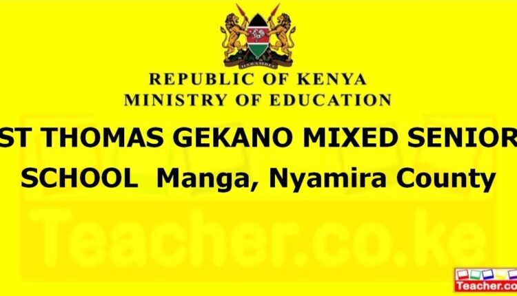 St Thomas Gekano Mixed Senior School - Nyamira