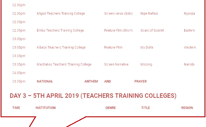 2019 National Drama Program