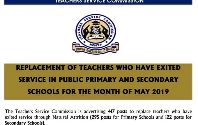 TSC teacher jobs for June 2019