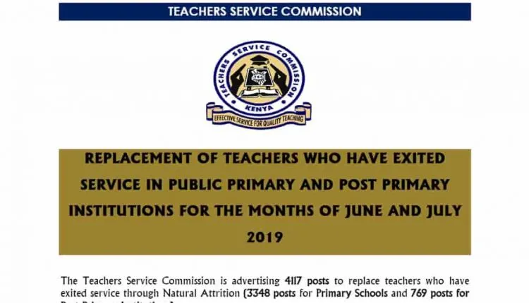 TSC September Teacher Replacements