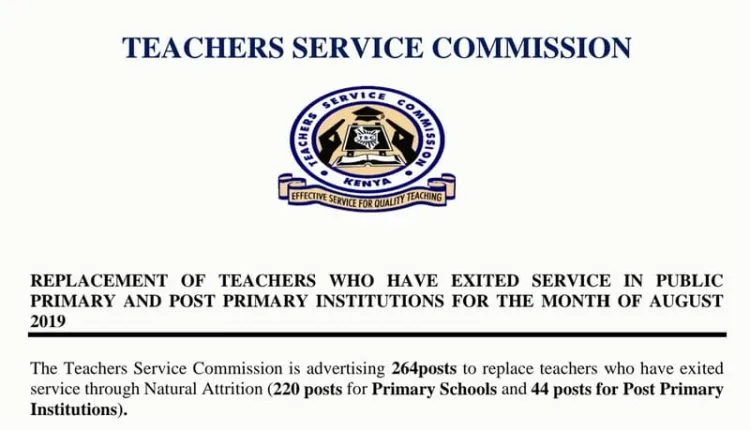 TSC October Teacher Replacements