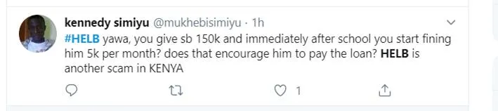 Kennedy Simiyu's Response to HELB Loan notice