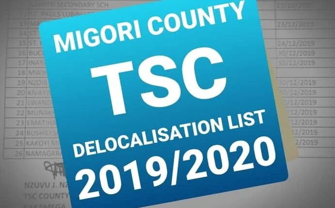 Migori County Delocalisation List of Headteachers December 2019