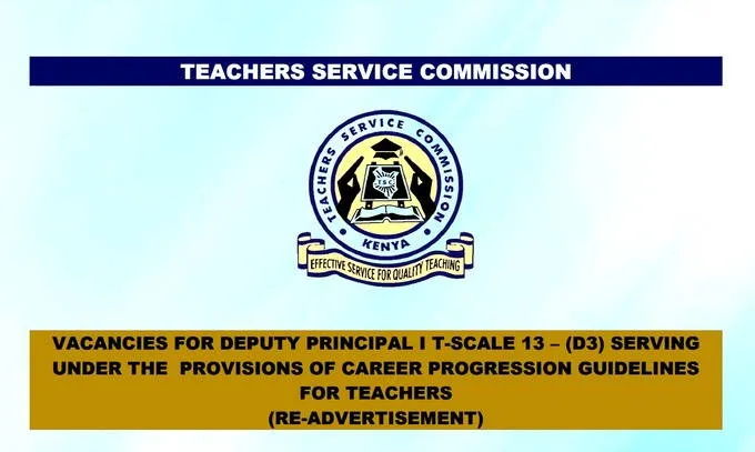 TSC Advertises 91 Deputy Principal I Vacancies In