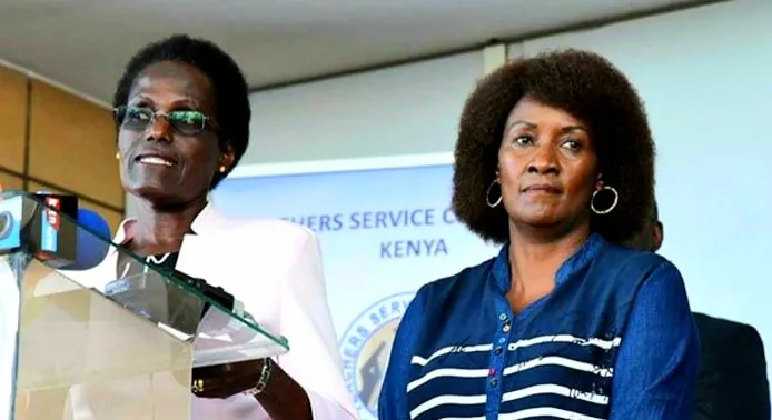 TSC Chairperson Lydia Nzomo And CEO Nancy Macharia
