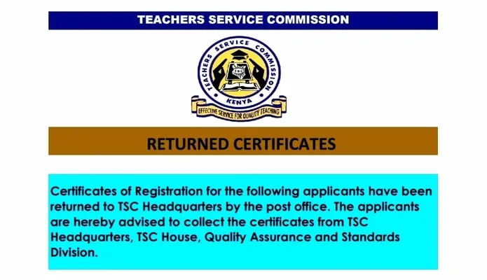 TSC Returns 7104 Teacher Registration Certificates