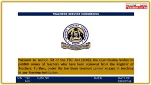 2020 TSC List of Deregistered Teachers