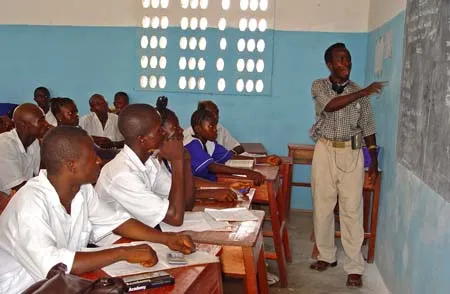 Teacher In Class In Africa