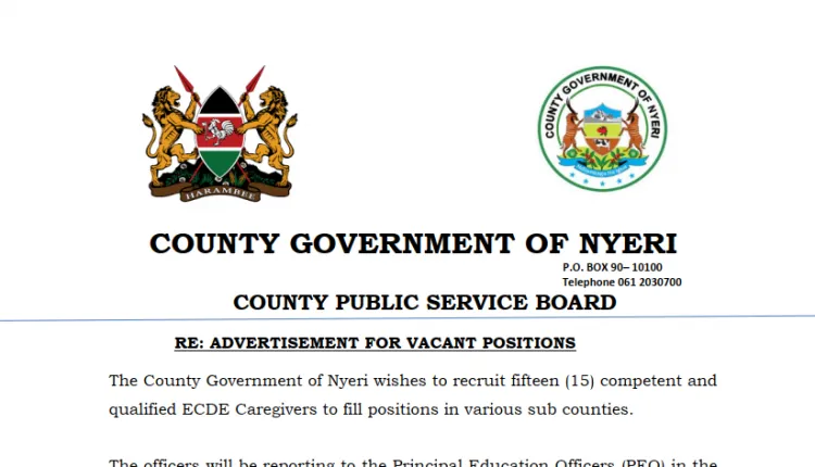Nyeri County ECDE Adevrt