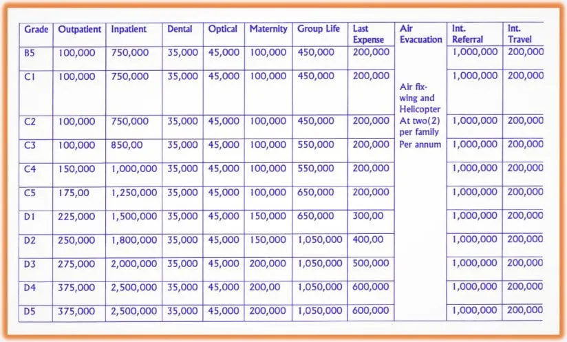 Updated AON Minet Benefit Structure