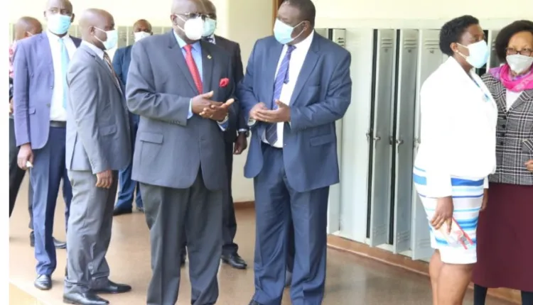 Cabinet Secretary for Education alongside other stakeholders