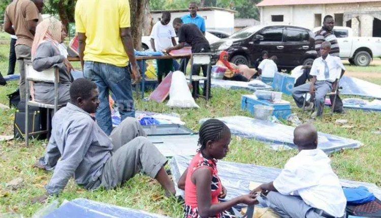 Form one students being admitted to secondary schools last year