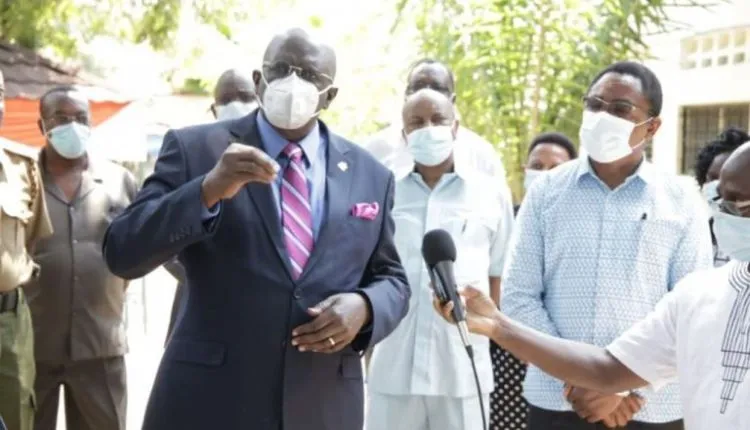 CS Magoha at a past presser