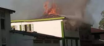 Kakamega School Building On Fire Following A Fire Incident On The 6th Of November