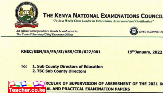 KNEC Circular On Oral And Practical Examination