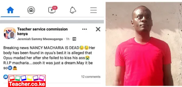 Makueni Teacher Arrested Over Facebook Post