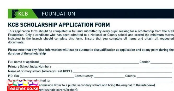 KCB Foundation Scholarship