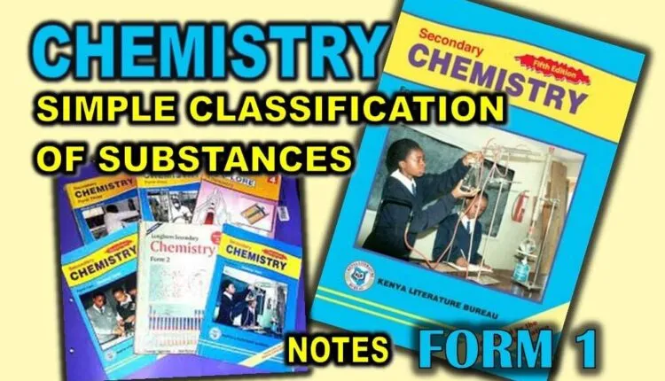 Chemistry Form 1- Simple classification of substances notes-min