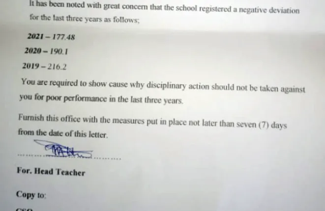 Principals and Headteachers Shown Show Cause Letters over Poor KCSE and KCPE results